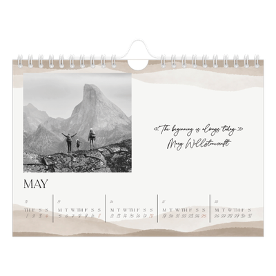 A5 Landscape Photo Calendar — Wellbeing quotes [cover]