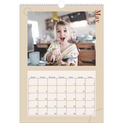 A3 photo calendars — Asymmetrical text [cover]