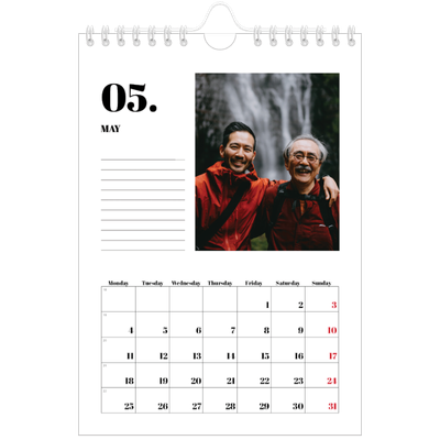 A5 Photo Calendar — Serif and moments [cover]