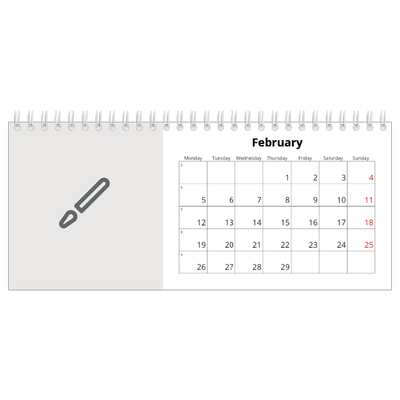 Desk calendars — Design your own product [February]