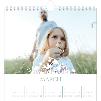 Square calendars  — Flower motif [March]