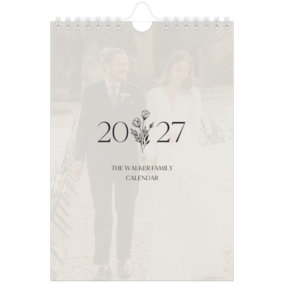 A5 Photo Calendar — Initials in bloom [cover]