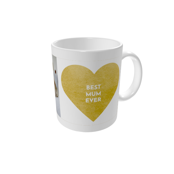 Personalised mugs — Golden heart
