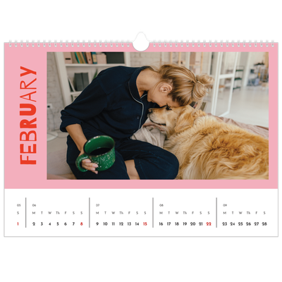 A3 Photo Calendar — Fun colourful you [February]