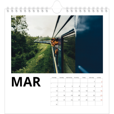 Square calendars  — Big date [March]