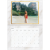 A4 Double Photo Calendar — Gold frame marble [March]