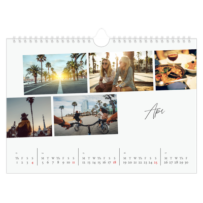 A4 Landscape Photo Calendar — City break [April]
