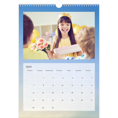 A3 photo calendars — Cloudscape [April]