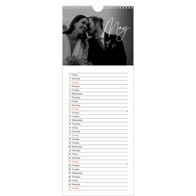 Slim Calendar  — Elegant script [cover]