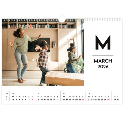 A3 Photo Calendar — Letter spotlight [March]