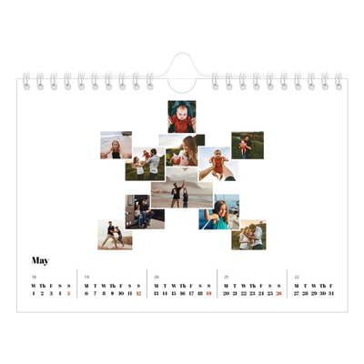 A5 Landscape Photo Calendar — Collage shapes [cover]