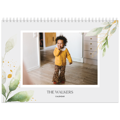 A4 Double Photo Calendar — Floral splash [cover]