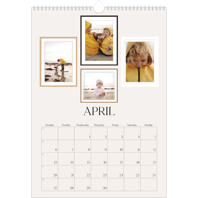 A3 photo calendars — Wall photo gallery [April]