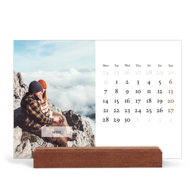Easel Desk Calendar Landscape  — Classic calendar [April]