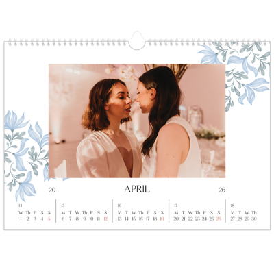 A3 Photo Calendar — Elegant floral [April]