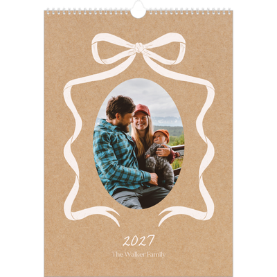 A3 photo calendars — Kraft and bow [cover]
