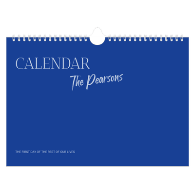 A4 Landscape Photo Calendar — Cobalt classic [cover]