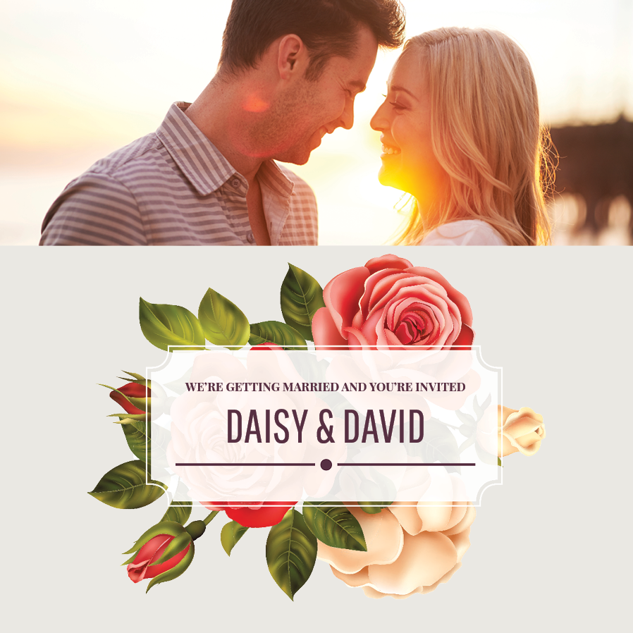 Invitations — Vintage roses