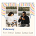 Square calendars  — Retro stripes [February]
