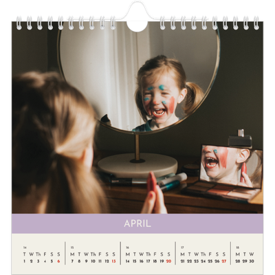 Square calendars  — Pastel chapters [April]