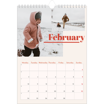 A4 Photo Calendar — 90s nostalgia [February]