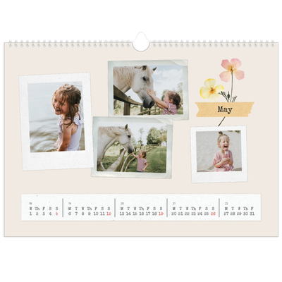A3 Photo Calendar — Vintage scrapbooking [cover]