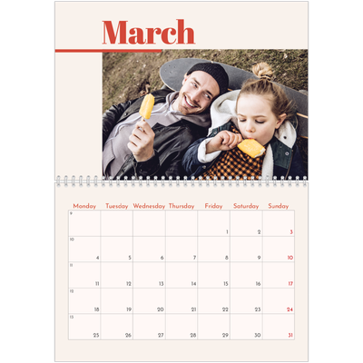 A4 Double Photo Calendar — 90s nostalgia [March]