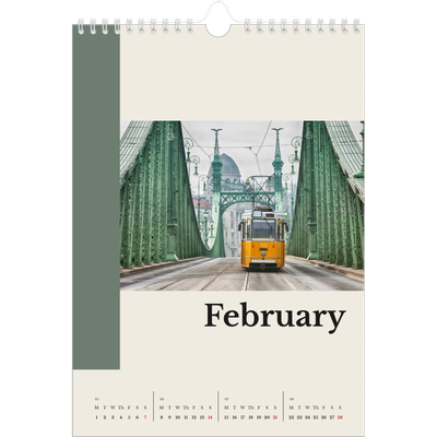 A4 Photo Calendar — Sights of the world [February]