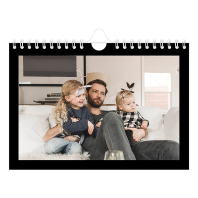 A5 Landscape Photo Calendar — Black margin [cover]