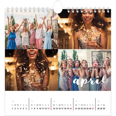 Square calendars  — Simple script [April]