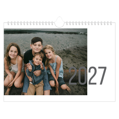 A4 Landscape Photo Calendar — Number months [cover]