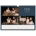 A3 Photo Calendar — Slate and serifs [February]