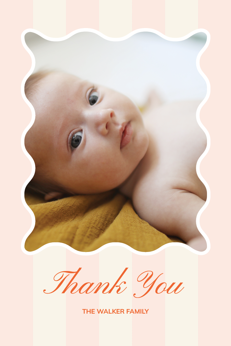 Thank you cards — Stamp and stripes rose