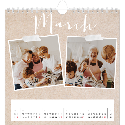 Square calendars  — Scrapbook calendar [March]