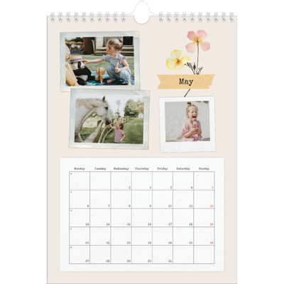 A4 Photo Calendar — Vintage scrapbooking [cover]