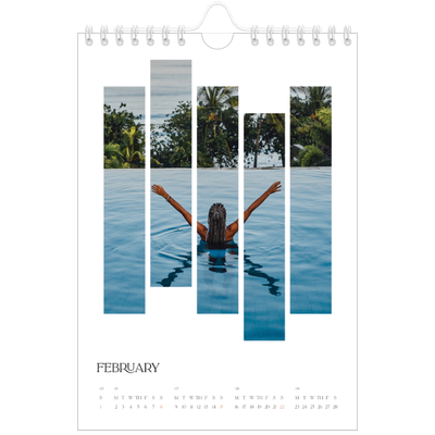 A5 Photo Calendar — Travel mosaics [February]