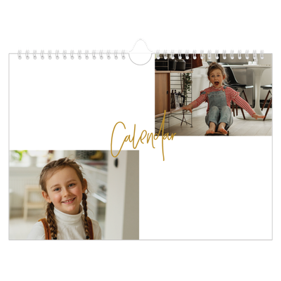 A4 Landscape Photo Calendar — Gold marker pen [cover]
