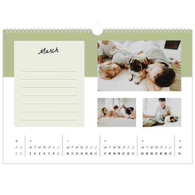 A3 Photo Calendar — List Calendar [March]