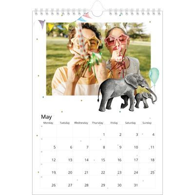 A4 Photo Calendar — Watercolour animals [cover]
