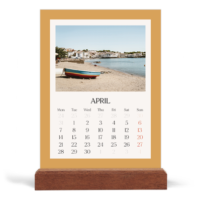 Easel Desk Calendar Portrait  — Classic colours [April]