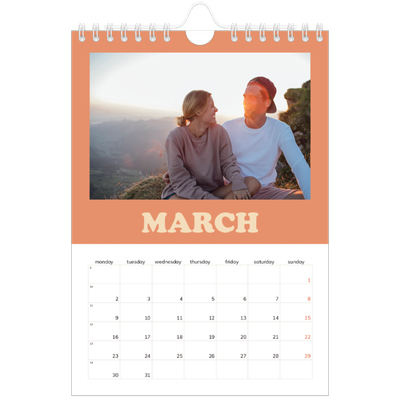 A5 Photo Calendar — Retro frames [March]