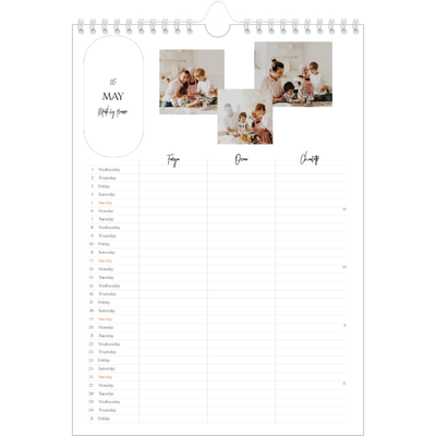 A4 Family Planner — Making plans Planner - Family of 3 [cover]