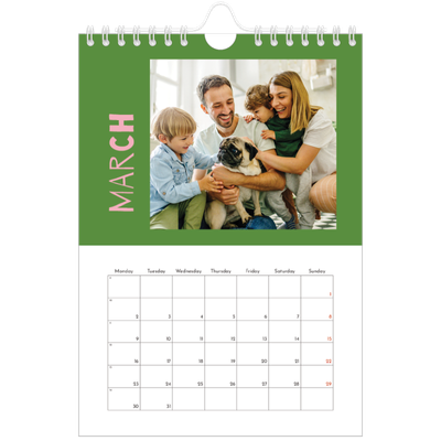 A5 Photo Calendar — Fun colourful you [March]