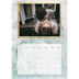 A4 Double Photo Calendar — Gold frame marble [April]