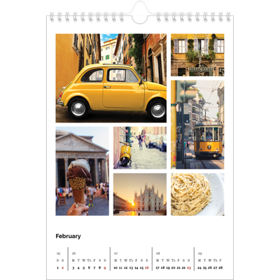 A4 Photo Calendar — Picture grid [February]
