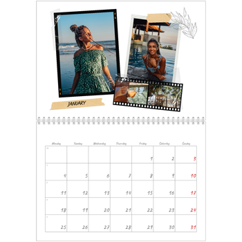 A4 Double Photo Calendar — Scrapbook flair