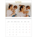 A4 Double Photo Calendar — Big gold text [April]