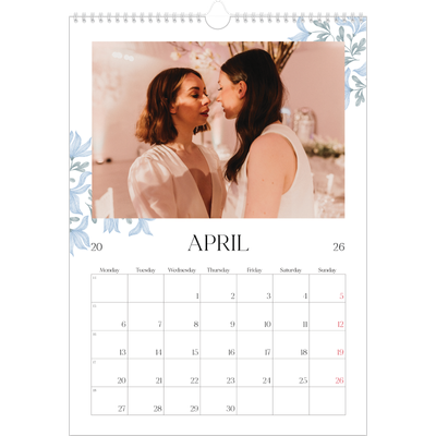 A3 photo calendars — Elegant floral [April]