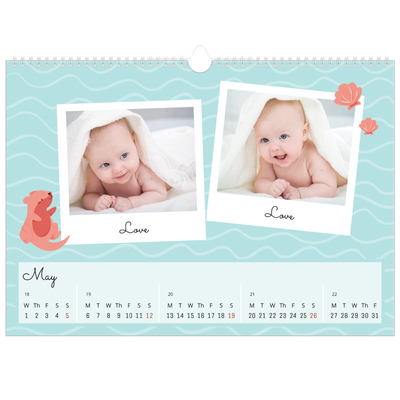 A3 Photo Calendar — Cute animals [cover]