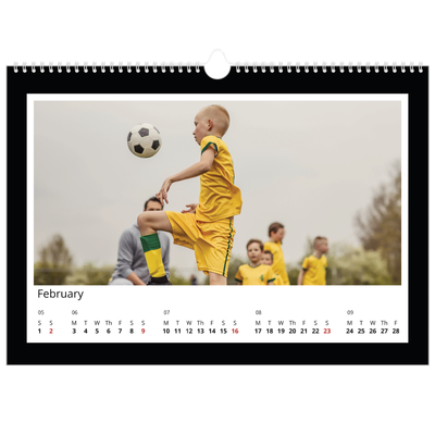 A3 Photo Calendar — Black frame [February]